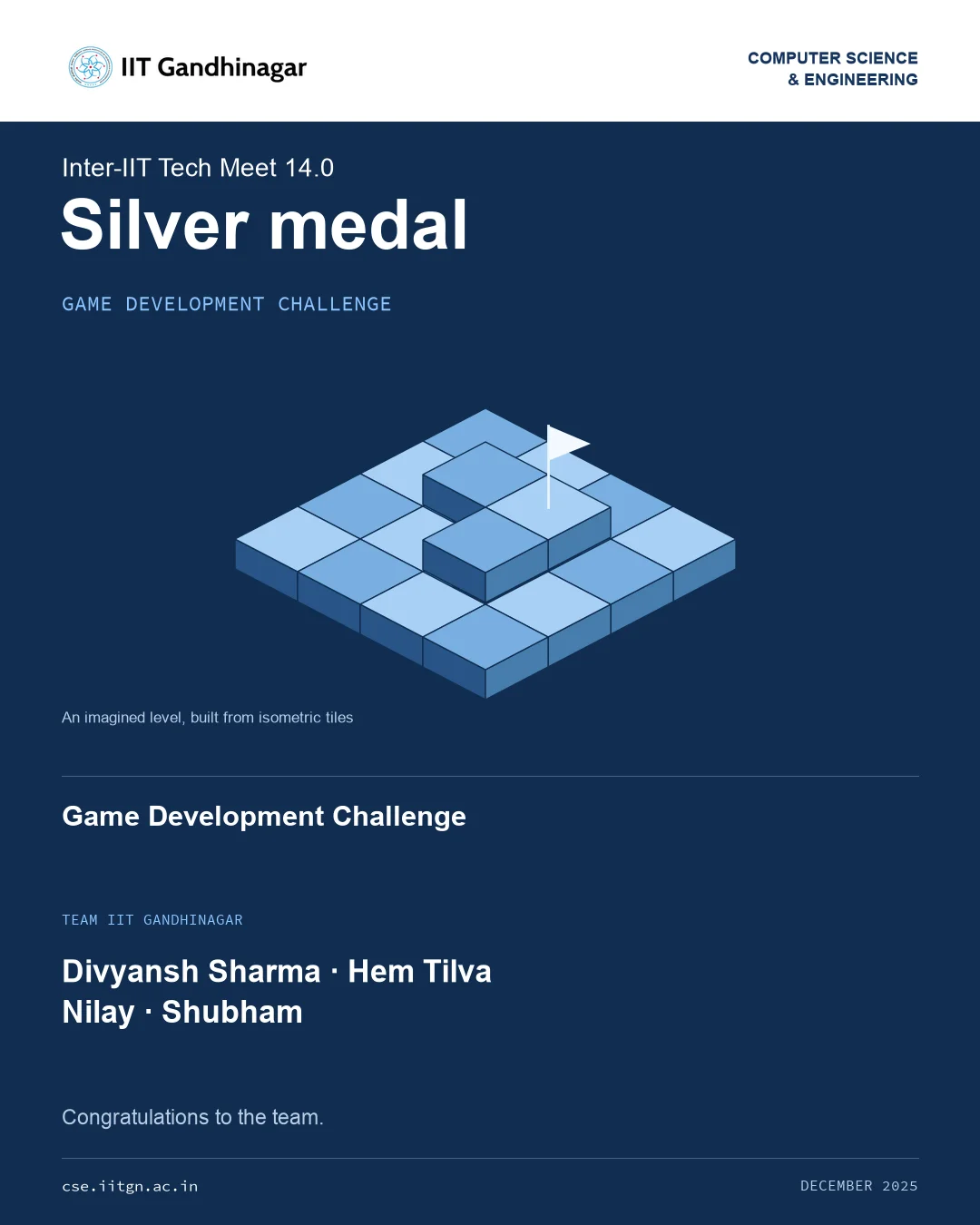 IITGN wins Inter-IIT silver in Game Development Challenge